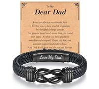 TEVOP Dad Gifts from Daughter Son, Adjustable Leather Bracelet for Men