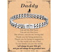 TEVOP Daddy Gifts from Daughter, Cuban Link Bracelet Daddy Bracelet for Men