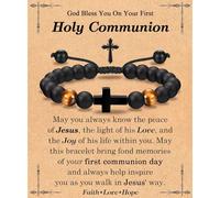 TEVOP First Holy Communion Gifts for Boys, Cross Bracelet Gift for Boys, Communion Gifts for Son Brother Grandson Nephew