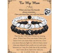 TEVOP Gifts for Him, Couple Bracelets for Boyfriend Husband from Girlfriend Wife, Birthday Anniversary Christmas Presents for Men, Valentines Gifts for Him