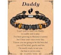 TEVOP Gifts for Son Dad Grandson Grandad Daddy, Tiger Eye Stone Bracelet | Adjustable Bracelet Gifts from Daughter Mum Grandparents, Perfect Birthday Graduation Christmas Fathers Day Presents