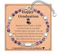 TEVOP Graduation Gifts for Her, Graduation Bracelet Tiny Imperial Beaded Bracelet Gifts for Graduates, Special Graduation Gifts for Daughter Friend Sister Granddaughter