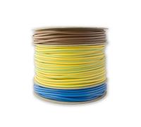 TEW 4mm Electrical Cable Sleeving Multi Reel, Drum 60m x Green/Yellow, 20m x Brown, 20m x Blue - Earth Live & Neutral TEWSLD4M