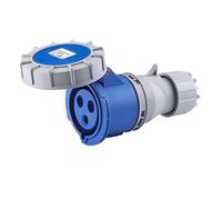 TEW Deligo 16A 3 Pin (2P+E) Blue IP67 Industrial Coupler 240V