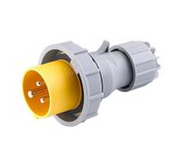 TEW Deligo 16A 3 Pin (2P+E) Yellow IP67 Industrial Plug 110V