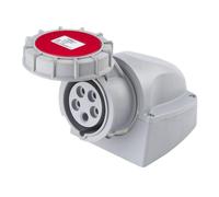 TEW Deligo 16A 5 Pin (3P+N+E) Red IP67 Industrial Wall Socket 415V