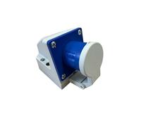 TEW PCE 16A 3 Pin (2P+E) Blue IP44 Industrial Appliance Inlet with Lid 240V - TEW513-6D