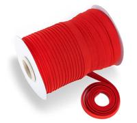 Tewadoo Bias Tape Double Fold 1/2 Inch - Red 55 Yards Polyester Binding Tape for Sewing, Quilt Binding, Hemming, Seaming and Fabric Piping