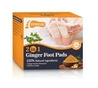 TEWEAE 2 in 1 Foot Pads, 30 Pads Tear and Use Pure Ginger Bamboo Wormwood Foot Pads, Bigger Adhesive ''Stay in Place'' Goodnight Pads
