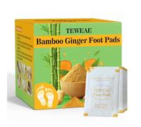 TEWEAE 62 Pads Foot Pads Natural Turmeric & Ginger, Wormwood, Bamboo Vinegar, 62 Pads Goodnight Pads Included 62 Adhesive Sheets