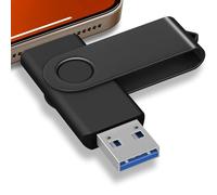 TEWENE USB C Memory Stick, 2-in-1(USB-A & Type-C) Pen Drive(Black, 64GB)