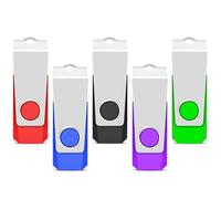 TEWENE USB Stick 8GB Set of 5 Flash Drives High Speed USB 2.0 Multicoloured Rotate
