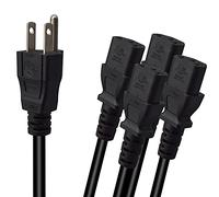 TEWOXIN NEMA 2M 5-15P Y Splitter Power Cable to 4 x IEC320 C13 Female 4 Way AC Power Cable with Computers, Monitors, Printers and TVs