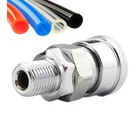 Tewzafiya Air Hose Quick Connect Air Compressor Connector for Industrial Air Hoses | Male and Female Plug Pneumatic Connector for Compressor to