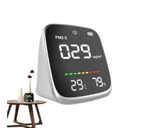 Tewzafiya Air Quality Tester, Home Air Monitor, USB Charging Air Detector with Alert Function | PM2.5 Temperature and Humidity Measuring Instrument with LED Digital Display