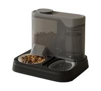 Tewzafiya Automatic Cat Dispenser | Large Capacity Pet Food Tank - 2 in 1 Feeder with Separation Dry Food and for Holidays, Travel, Home and Apartment