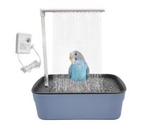 Tewzafiya Automatic Parrot Bathtub, Bird Crump Water Automatic Shower Tub - Toy with Pool for Pets, Convenient Parakeet Bath Box for Families,