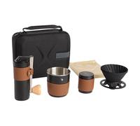 Tewzafiya Camping Coffee Maker, Drip Coffee Set with Compact Travel Kit for Hiking and Camping with Integrated Grinder