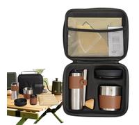 Tewzafiya Camping Coffee Maker - Drip Coffee Set with Compact Travel Kit for Hiking and Camping with Integrated Grinder