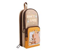 Tewzafiya Capybara Pencil Case, Capybara Pencil Bag, Student Pencil Key - Large Capacity Cartoon Pen Case Bag for Students, Happy Capybara, riferimento alla descrizione, Please refer to