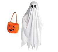 Tewzafiya Children's Halloween Costume White Cosplay Ghost Early Childhood Costume with Gift Bags for Parties Birthdays School Theatre