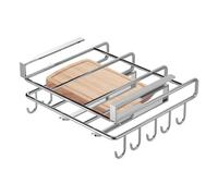 Tewzafiya Chopping Board Holder | Chopping Board Holder Under The Cabinet | Stainless Steel No Drilling Kitchen Organiser Cabinet Kitchen Utensils As Shelf Insert Telescopic Shelf For Storage