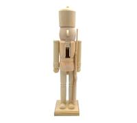 Tewzafiya Christmas Nutcracker Paintable Nutcracker 38 x 10 x 8.5 cm Wooden Unfinished Nut Cracker for Painting Empty Wood Soldier Nut Cracker Doll Craft Decoration Wooden Nutcracker Figure