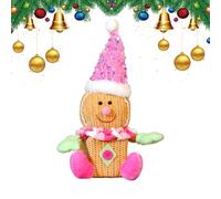 Tewzafiya Christmas Plush with Pan Di Doll, Plush Animal Plush Toy with Pan - Reusable and Long Lasting Plush Animal Collectible Dolls | Gingerbread Man Design