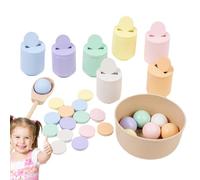 Tewzafiya Colour Sorting Games, Colour Sorting Cups, Wooden Education Games for Home Games | Rainbow Balls Cups, Interactive Count Games for the Prophale