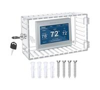 Tewzafiya Cover for AC Lock Box with Key, Large Transparent Thermostat Cover - House for Ceiling Socket Refrigerator Air Conditioner Boiler Garage