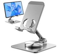 Tewzafiya Desktop Phone Stand, Mobile Phone Stand - 360 Degree Rotation Foldable Mobile Phone Stand,Adjustable Metal Phone Holder Phone Holder
