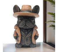 Tewzafiya Dog Statue, French Bulldog, Resin, Sculpture, Interior Decoration, Two-Tone or Monochrome