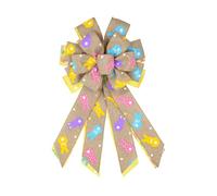 Tewzafiya Easter Tree Topper with Bows, Large Easter Bows for Garland | Large Spring Bows with Easter Wreaths for Front Door Decorations | Ribbon Bow