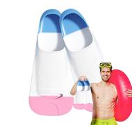 Tewzafiya Kids Swimming Flippers, Swimming Flippers, Silicone Floating Bath Flippers - With Storage Mesh Bag, Portable Diving Training Equipment for Exercise