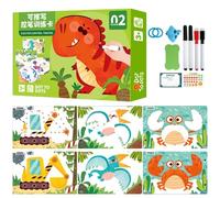Tewzafiya Kids Tracing Book, Letters and Numbers | Preschool Activity Reusable Handwriting Practice Book, Tracing Game Puzzle Teaching Number Toying for the Classroom