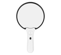 Tewzafiya LED Magnifier Magnifying Glass with Light - Lighted Reading Magnifier with Double Glass Lens, Portable Illuminated Magnifier for Reading