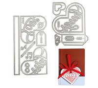 Tewzafiya Love ScrapBooking DEF TOTS, Love Die Cutting Boards for Card Making, Metal Cut, Motorcycle for Neck 3D | Valentine's Day Heart Frame, Mouthpieces
