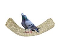 Tewzafiya Mat in the Sea, Hammock for Birds Braided in Natural Navy, Decorative for Cage and Support - for Exercise and Games for Cockatoo Macaw Canary Hamster
