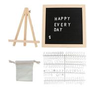 Tewzafiya Message Board - Chalkboard with Wooden Base and Felt, Decorative Chalkboard with Interchangeable Letters for School, Kindergarten, Restaurant, Bar Display Messages