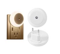 Tewzafiya Round Sensor Night Light | Intelligent Optical Sensing Night Lamp - Energy Saving Home Lighting Tool for Bedroom, Kitchen, Bathroom, Stairs and