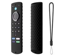 Tewzafiya Silicone Remote Control Case for Stick 4K, Protective, Ergonomic, Anti-Fall, Scratch-Resistant, Easy to Find in Dark, Black