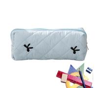 Tewzafiya Student Pencil Bag, Zipper Pencil Case - Student Aids Pencil Case - RULER ERASER MARKER DARK SCHOOL COSMETIS CONTAINER, blue, riferimento alla descrizione, Please refer to description