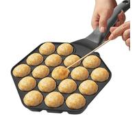 Tewzafiya Takoyaki Pan | Takoyaki Cooking - 18 Holes Round Pancake Tool for Home Casual Gathering Breakfast