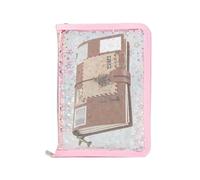 Tewzafiya Transparent Refillable Paper Binder | Zip Binders for Cards | Zip Up Collector Album for Cards and Small for Students Teachers Personal and Project Manager