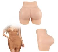 Tex-Eorey Crossdresser Silicone Butt Panties Hip Enhancer Underwear Hiding Gaff Brief for Drag Queen Transgender,Brown(basics)