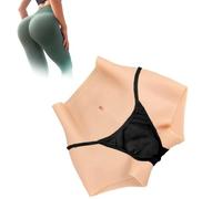 Tex-Eorey Realistic Silicone Fake Vagina Pants Men's Hiding Gaff Underwear Buttock Butt Shaper Control Shorts for Crossdresser,Wheat(basics)