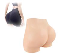 Tex-Eorey Realistic Silicone Panties Hip Buttock Thicken Panty Hiding Gaff Boxer Briefs for Crossdresser Transgender,Wheat(upgrades),One Size