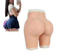 Tex-Eorey Realistic Silicone Panty Fake Vagina Hip Enhancer Panties Butt Shaper Control Shorts for Transgender, Crossdresser,Wheat(basics)
