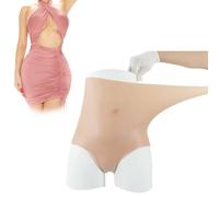 Tex-Eorey Seamless Silicone Hip Butt Pads Panty Enhance Curves Realistic Shapewear Panties for Women Cosplay,Brown,One Size