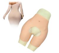 Tex-Eorey Silicone Body Shaping Hip Shorts Fake Butt Panty Open Crotch Booty Shaper Control Pants for Women,white (1.2cm)